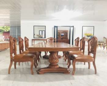 Bàn ăn tân cổ điển gỗ gõ đỏ cao cấp BA020